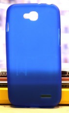 Чехол-накладка для LG D410 L90 силиконовый SMART матовый синий 