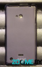 Чехол для Nokia Lumia 720 гелевый Jekod черный (пленка в комплекте)