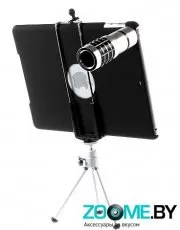 Линзовый телескоп 12 зум для iPad mini 2/3 со штативом серебро