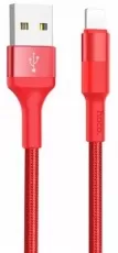 Кабель USB - Type-C HOCO X26 1.0м круглый 3.0A красный