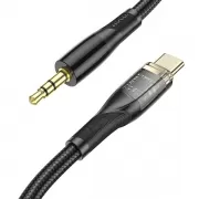 Аудио-кабель Hoco UPA25 AUX на Type-C 1м, черный