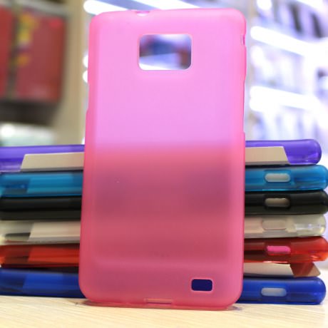 Чехол для Samsung i9100 Galaxy S 2 силиконовый SMART матовый розовый фото