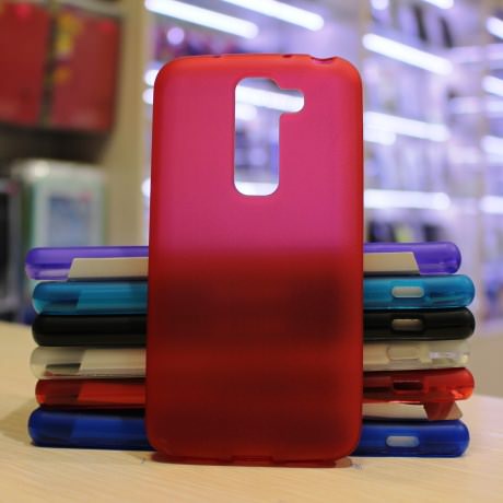 Чехол для LG D618 G2 Mini силиконовый SMART матовый красный фото