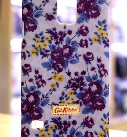 Чехол для Samsung i9600 Galaxy S5 (G900F) пластик Cath Kidston светло-голубой с розово-желтыми цветами фото
