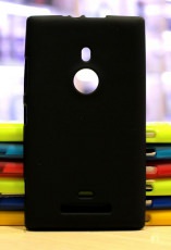 Чехол для Nokia Lumia 925 силиконовый SMART матовый черный