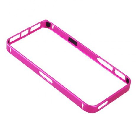 Чехол для iPhone 4/4s бампер Fashion Case металлический малиновый фото