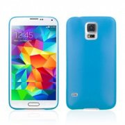 Чехол для Samsung Galaxy S5 mini (G800F) силиконовый матовый голубой