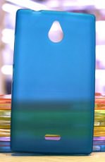 Чехол-накладка для Nokia X2 Dual Sim силиконовый SMART матовый голубой