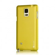 Чехол-накладка для Samsung Galaxy Note 4 (N910S) пластик Aixuan матовый желтый (пленка в комплекте)