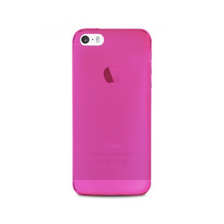 Чехол-накладка для iPhone 5/5s гелевый PURO  ULTRA-SLIM "0.3" розовый (пленка в комплекте) (IPC503PNK) фото
