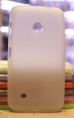 Чехол-накладка для Nokia Lumia 530 силиконовый SMART матовый белый