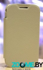 Чехол-книга для Samsung i8160 Galaxy Ace 2 UpCase белый