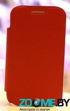 Чехол-книга для Samsung i8160 Galaxy Ace 2 UpCase красный