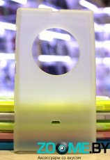 Чехол-накладка для Nokia Lumia 1020 силиконовый SMART матовый белый
