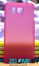 Чехол-накладка для Samsung Galaxy Alpha (G850F) силиконовый SMART матовый розовый
