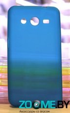 Чехол-накладка для Samsung Galaxy Core 2 (G355H) силиконовый SMART матовый голубой