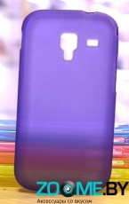 Чехол-накладка для Samsung i8160 Galaxy Ace 2 силиконовый SMART матовый фиолетовый