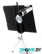 Линзовый телескоп 12 зум для iPad Air со штативом серебро