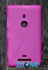 Чехол-накладка для Nokia Lumia 925 силиконовый SMART матовый розовый