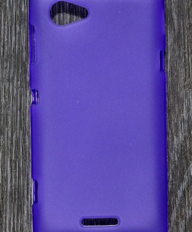 Чехол-накладка для Sony Xperia L силиконовый SMART матовый фиолетовый фото