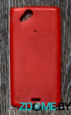 Чехол-накладка для Sony Xperia Arc LT15i силиконовый SMART матовый малиновый