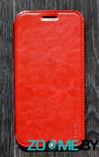 Чехол для Samsung Galaxy Grand 3 (SM-G7200) книга HOCO Crystal красный