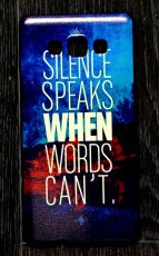 Чехол для Samsung Galaxy A7 2014/A700 пластик PC Silence Speaks When Words Can't