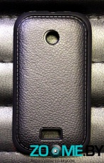 Чехол для Nokia Lumia 510 силиконовый под кожу черный