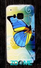 Чехол для HTC One S9 силиконовый Ultra-thin бабочка