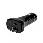 Автомобильное зарядное устройство EnergEA Compact drive C USB-C 3A + USB 1A Black