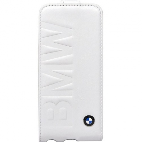 Чехол для Samsung i9600 Galaxy S5 (G900F) BMW Logo Signature Flip White (BMFLS5LOW) фото