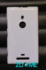 Чехол-накладка для Nokia Lumia 925 силиконовый глянцевый белый