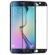 Стеклянная защитная пленка на экран для Samsung Galaxy S6 Edge (G925) Glass 3D черное 