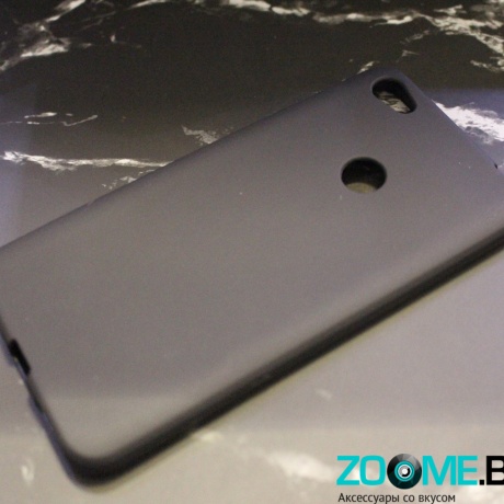 Чехол для Xiaomi Redmi Note 5A силиконовый матовый черный фото