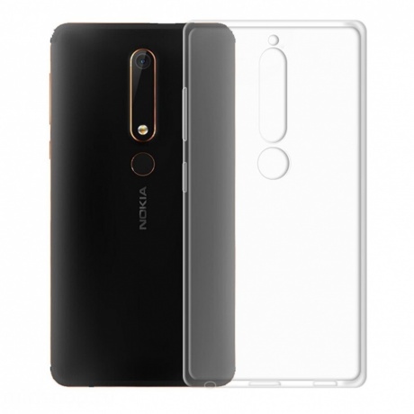 Чехол для Nokia 6 (2018) силиконовый прозрачный глянцевый фото