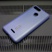 Чехол для Xiaomi Redmi 6 силиконовый Cherry синий (защитная пленка в комплекте)