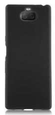 Чехол для Sony Xperia 10 Plus силиконовый матовый черный