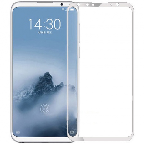 Защитное стекло на экран для Meizu 16 Glass Pro белое фото