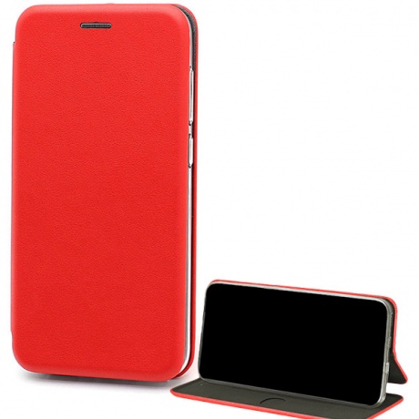 Чехол для Samsung Galaxy Note 10 книга Fashion Case 3D с визитницей красный фото