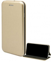 Чехол для Samsung Galaxy Note 10 книга Fashion Case 3D с визитницей золотой