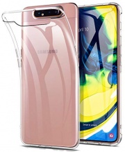 Чехол для Samsung Galaxy A90 силиконовый глянцевый прозрачный