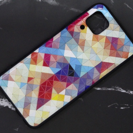 Чехол для Huawei P40 Lite силиконовый цветная мозайка фото