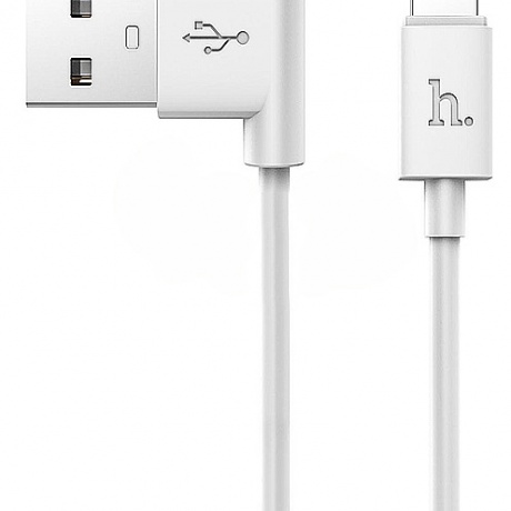Кабель USB - Apple 8 pin HOCO UPL11 1.2м круглый 2.1A боковой белый фото