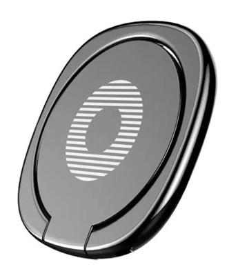 Кольцо держатель на руку глянцевый серый фото