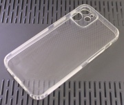 Чехол для iPhone 12 Mini силиконовый прозрачный с защитой для камеры