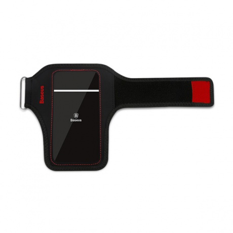 Чехол спортивный на руку Baseus Flexible Wristband черно-красный фото