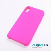 Чехол для Iphone XS Slilicone Case ярко-розовый