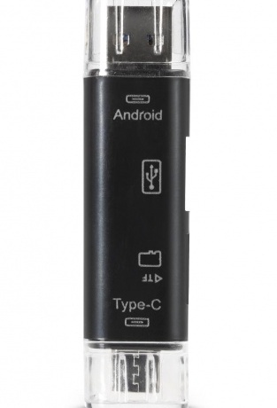 Картридер-конвертер USB/OTG/MicroSD/Type-C/Micro USB SBR-801-S Smartbuy фото