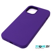 Чехол для Iphone 12 Pro Max Slilicone Case темно-фиолетовый (Dark Wine)