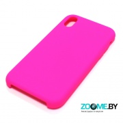 Чехол для Iphone XR Slilicone Case ярко-розовый